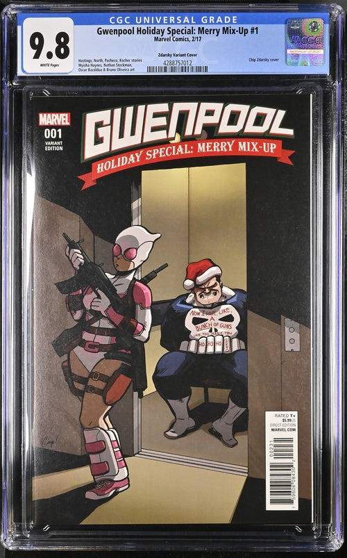Gwenpool Holiday Special Merry Mix-Up #1 CGC 9.8 1:100 Chip Zdarsky Ratio Variant