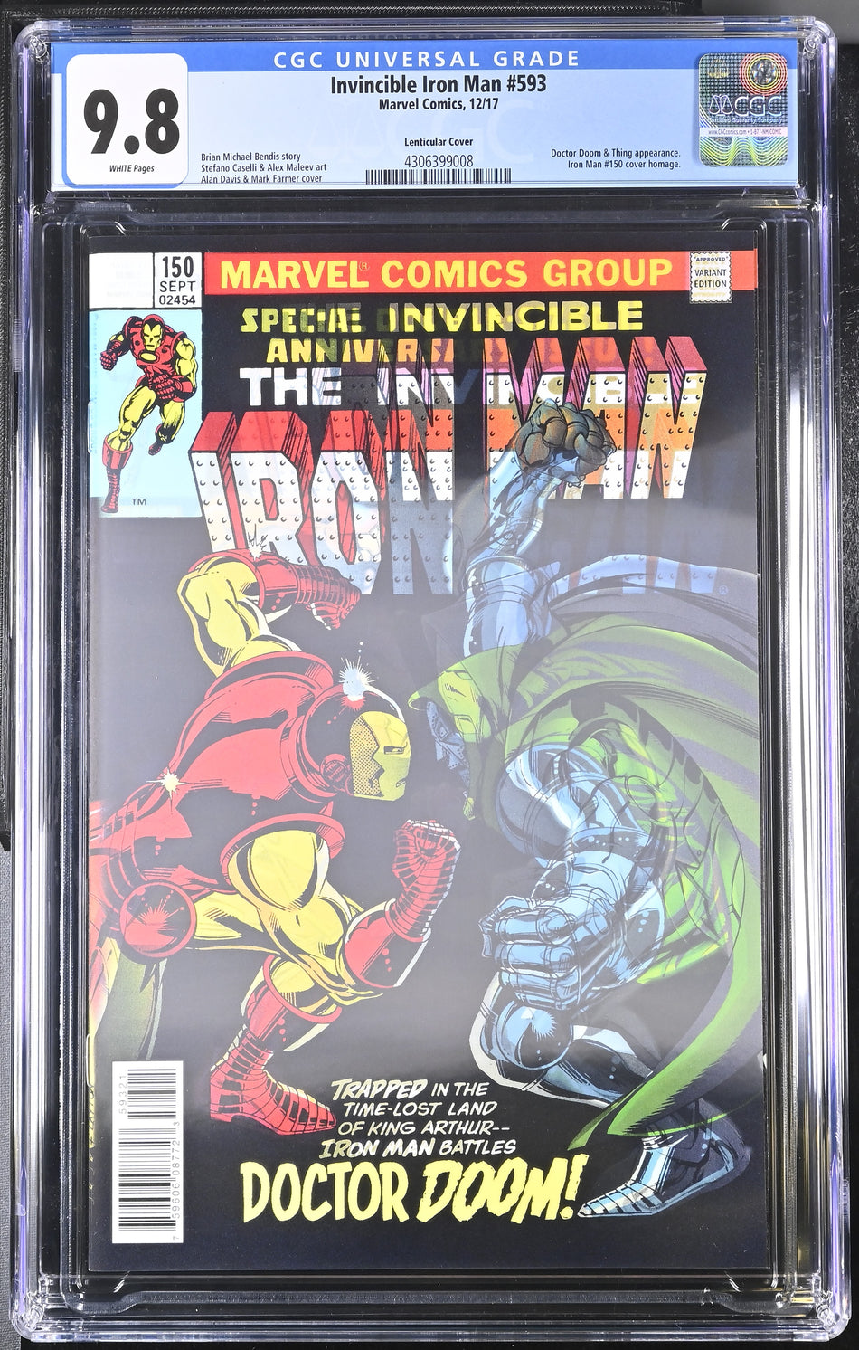 Invincible Iron Man #593 Lenticular CGC 9.8