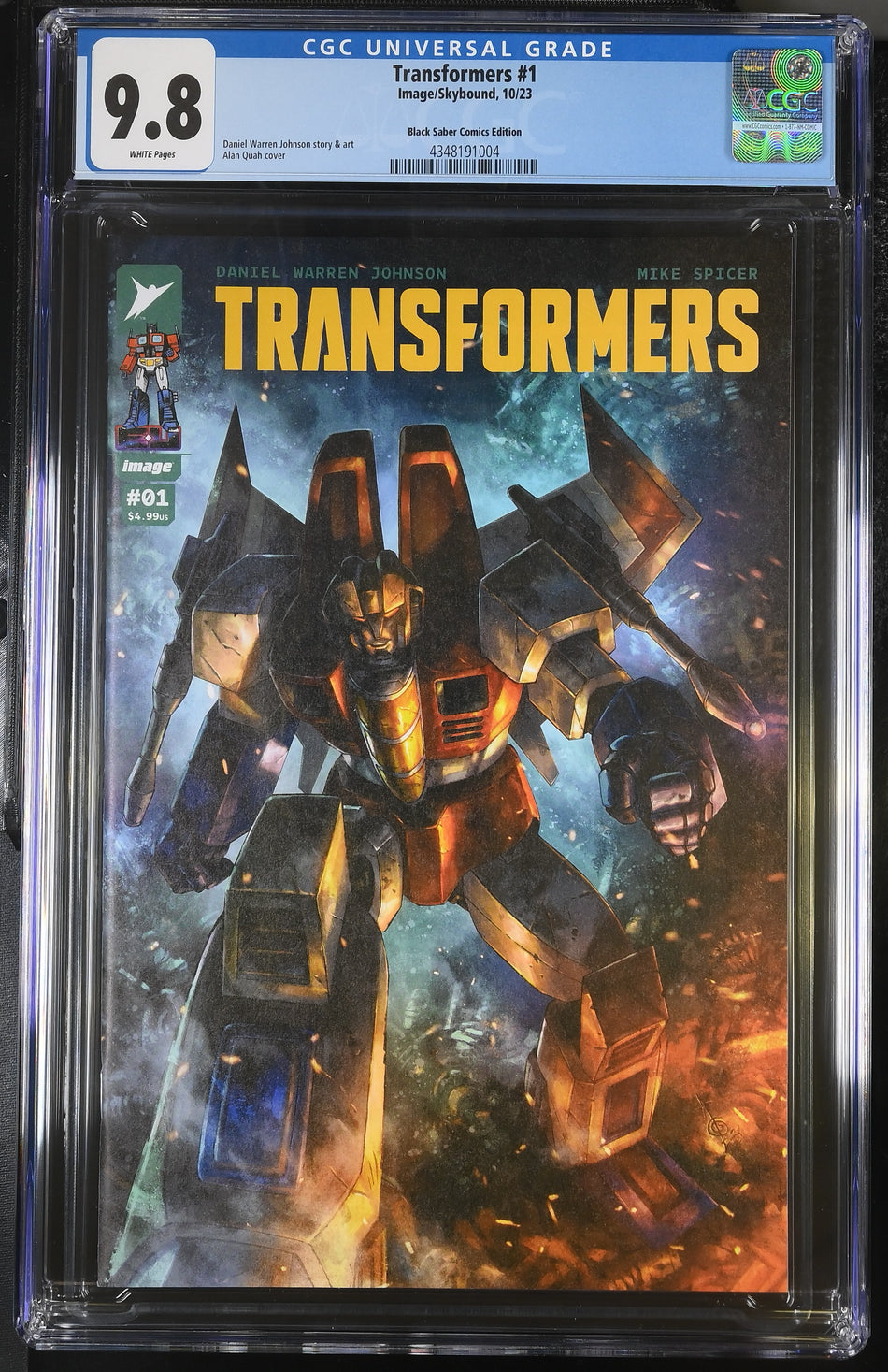 Transformers #1 CGC 9.8 Alan Quah Exclusive [Limited to 1000]