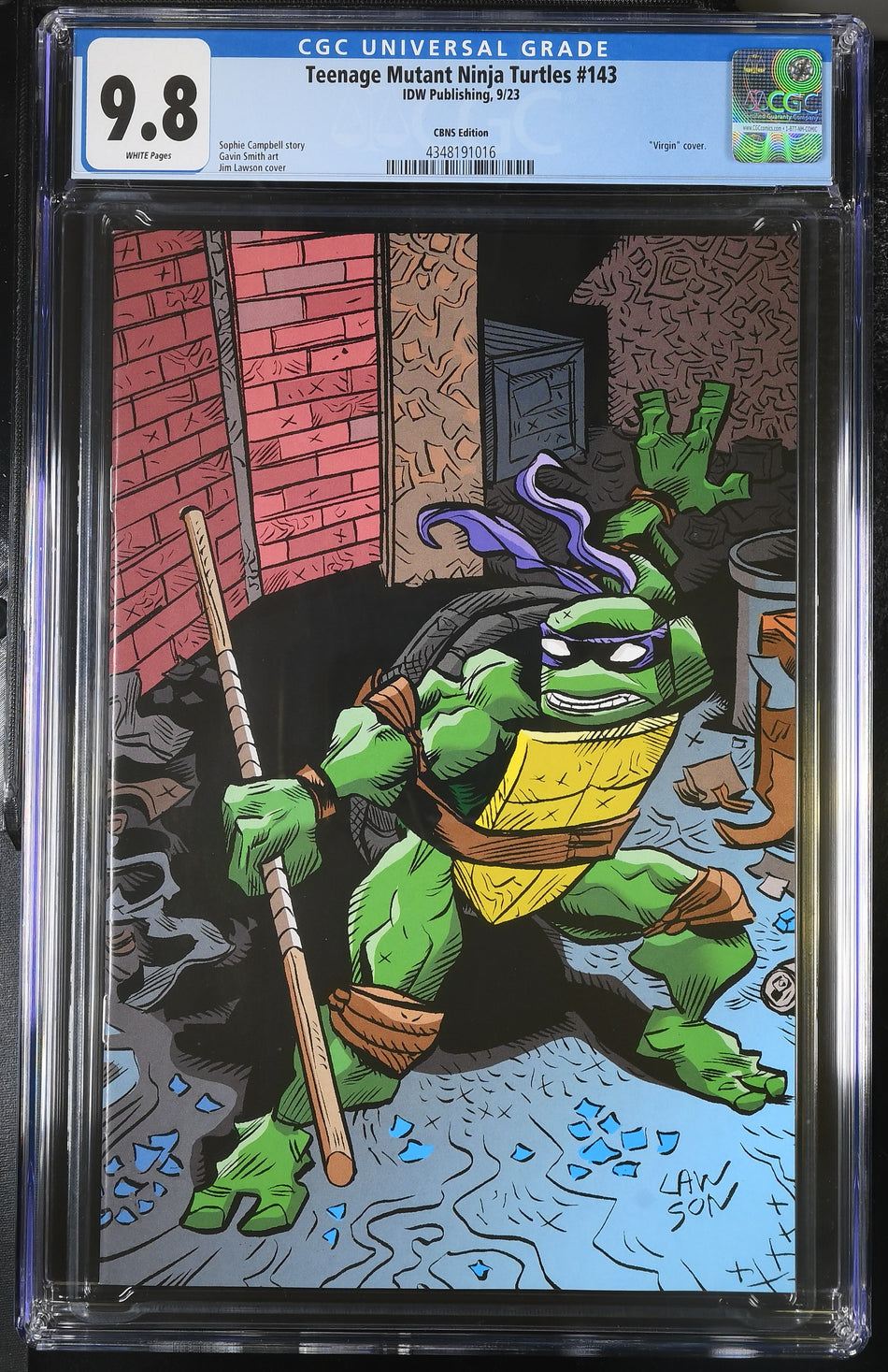 Teenage Mutant Ninja Turtles (TMNT) #143 CGC 9.8 Virgin Jim Lawson Exclusive 1 of 6 [Limited to 777]