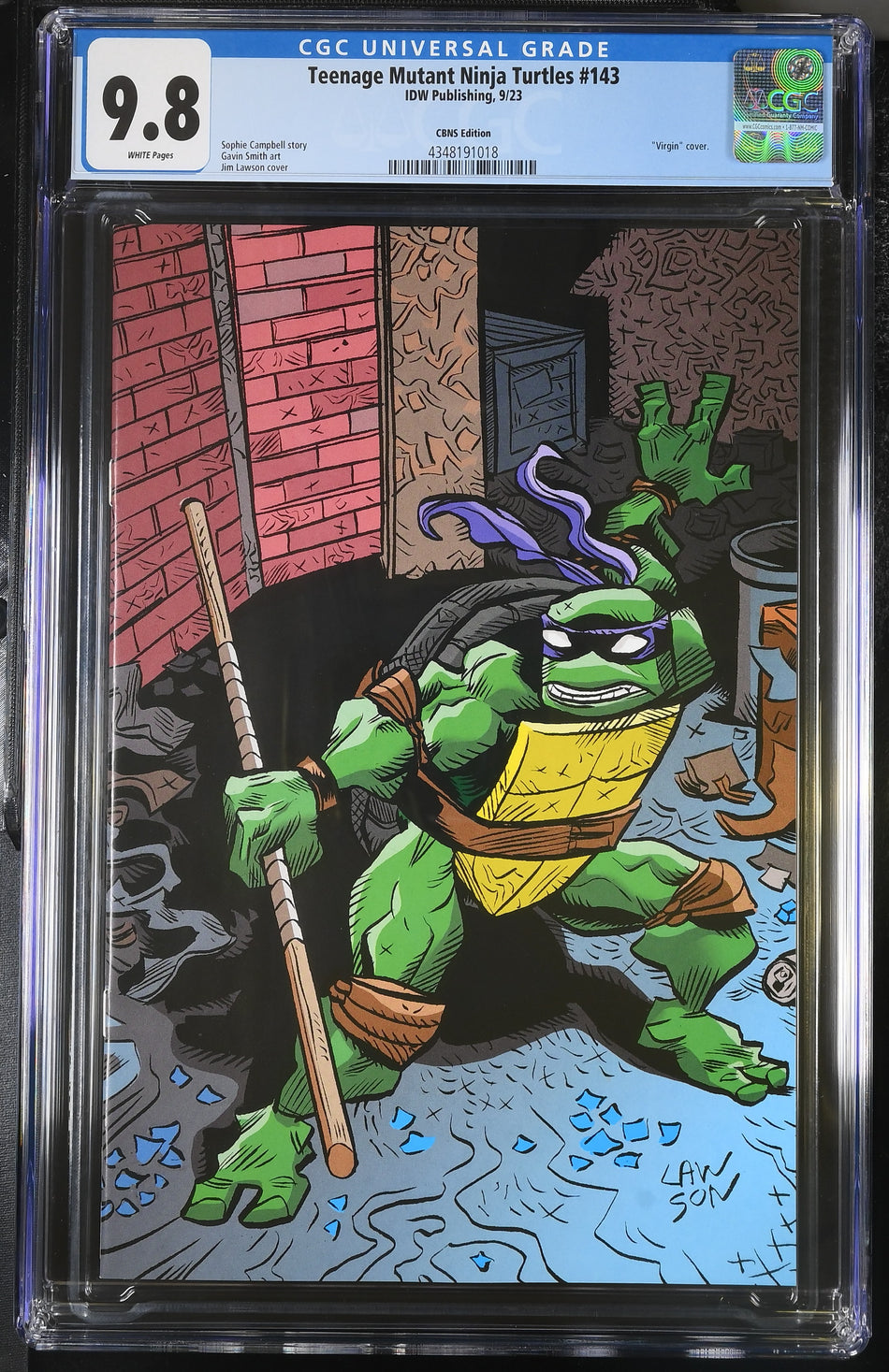 Teenage Mutant Ninja Turtles (TMNT) #143 CGC 9.8 Virgin Jim Lawson Exclusive 1 of 6 [Limited to 777]
