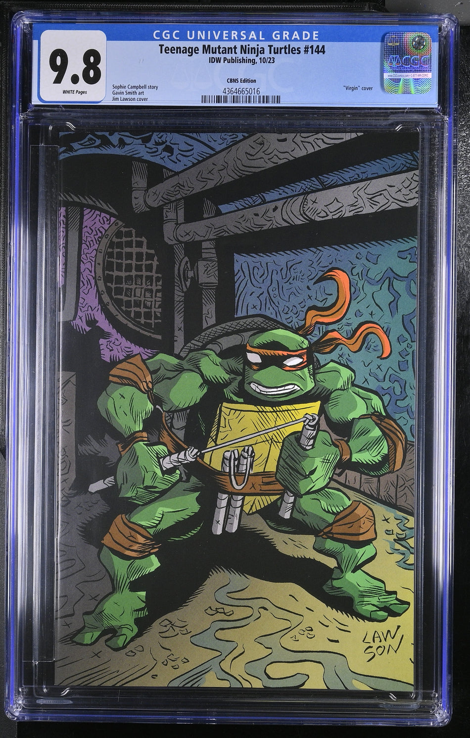 CGC 9.8 Teenage Mutant Ninja Turtles TMNT #144 Virgin Jim Lawson Exclusive 2 of 6 [Limited to 777]