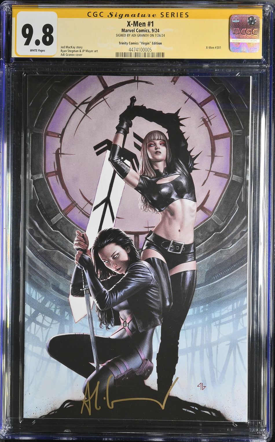 CGC SS 9.8 X-Men #1 Trinity Comics "Virgin" Edition SDCC 2024 SIGNED BY ADI GRANOV ON 7/26/24 LTD to 700 Copies