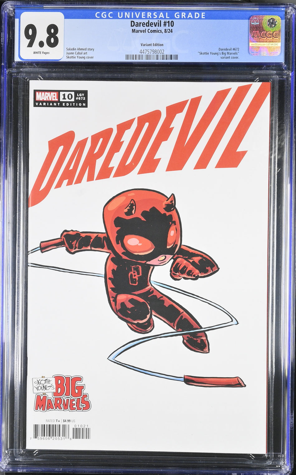 CGC 9.8 Daredevil #10 Skottie Young's Big Marvel Variant