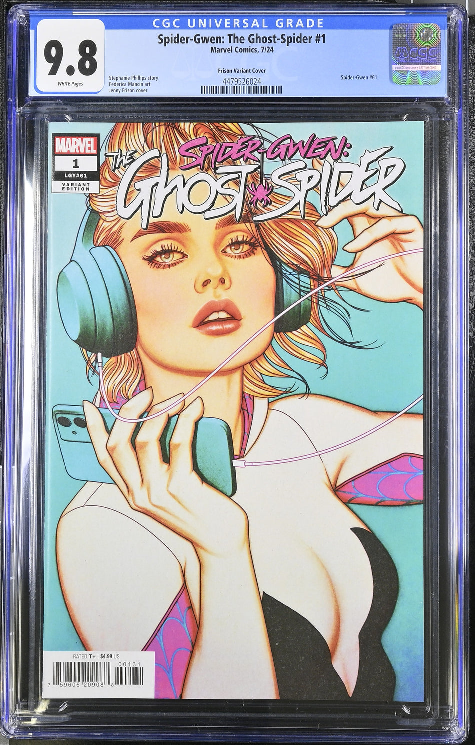 CGC 9.8 Spider-Gwen The Ghost-Spider #1 Jenny Frison Variant