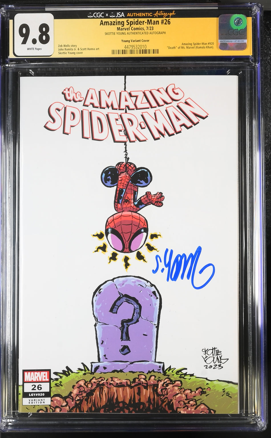 CGC 9.8 Amazing Spider-Man (2023) #26 Skottie Young Exclusive Variant SIGNED BY YOUNG