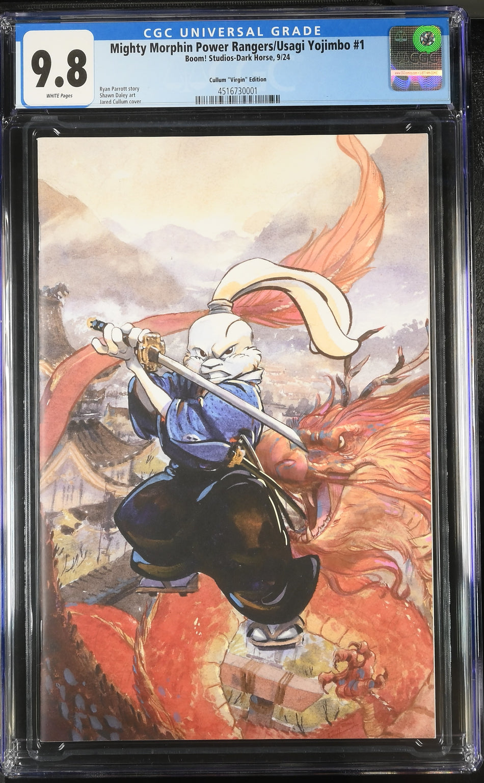 CGC 9.8 Mighty Morphin Power Rangers Usagi Yojimbo #1 CVR H One-Per-Store