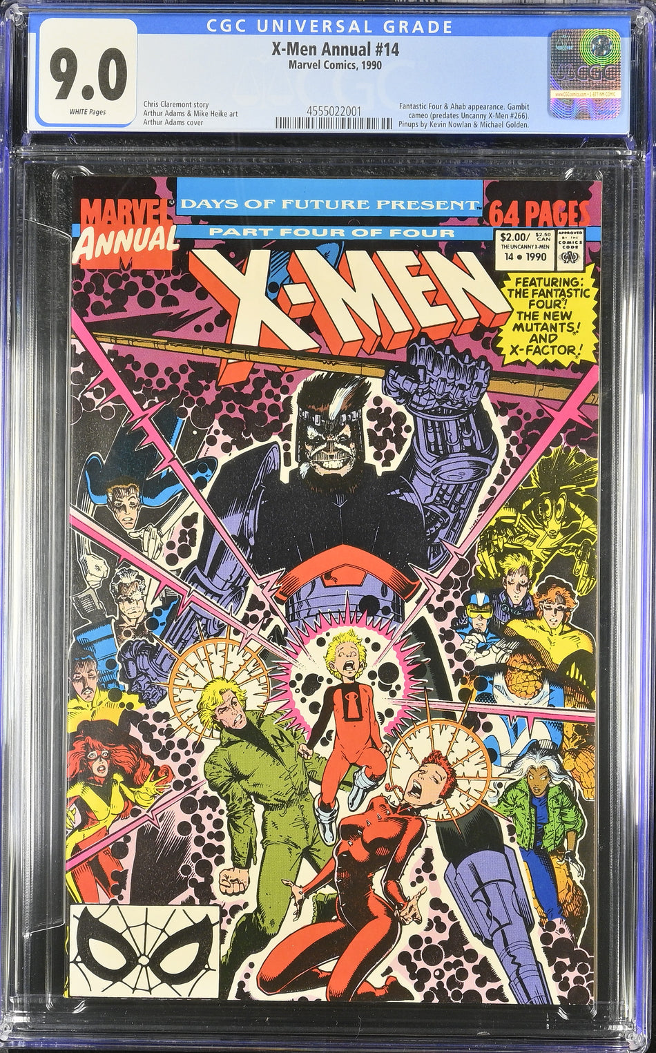 CGC 9.0 X-Men Annual #14 (Fantastic Four & Ahab appearance. Gambit cameo (predates Uncanny X-Men #266). Pinups by Kevin Nowlan & Michael Golden.)