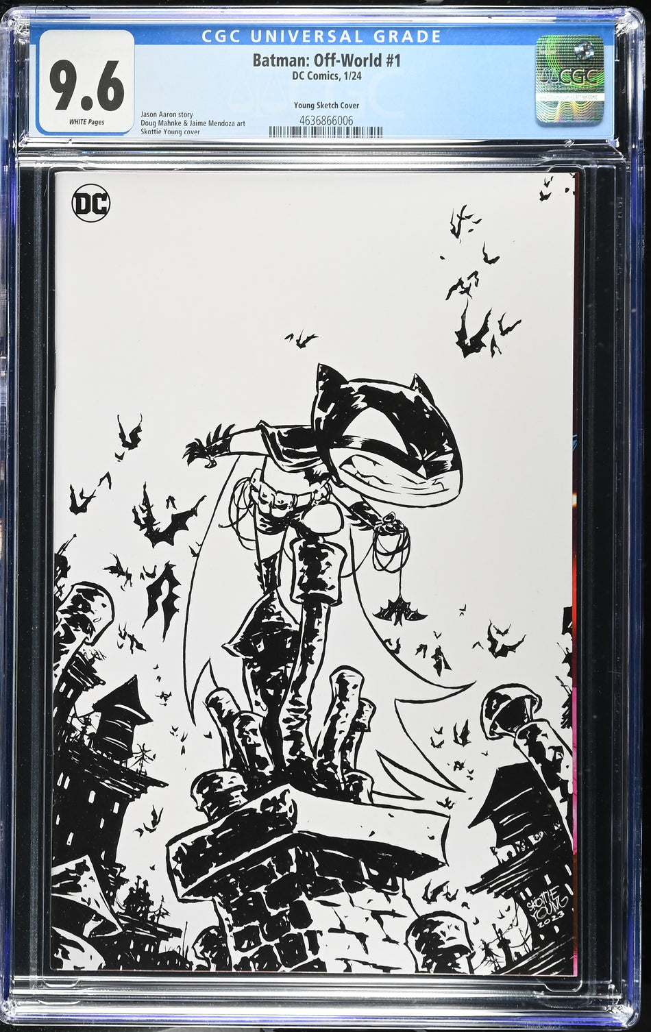 CGC 9.6 Batman Off-World #1 Skottie Young Sketch Exclusive Variant [LTD to 1,500]