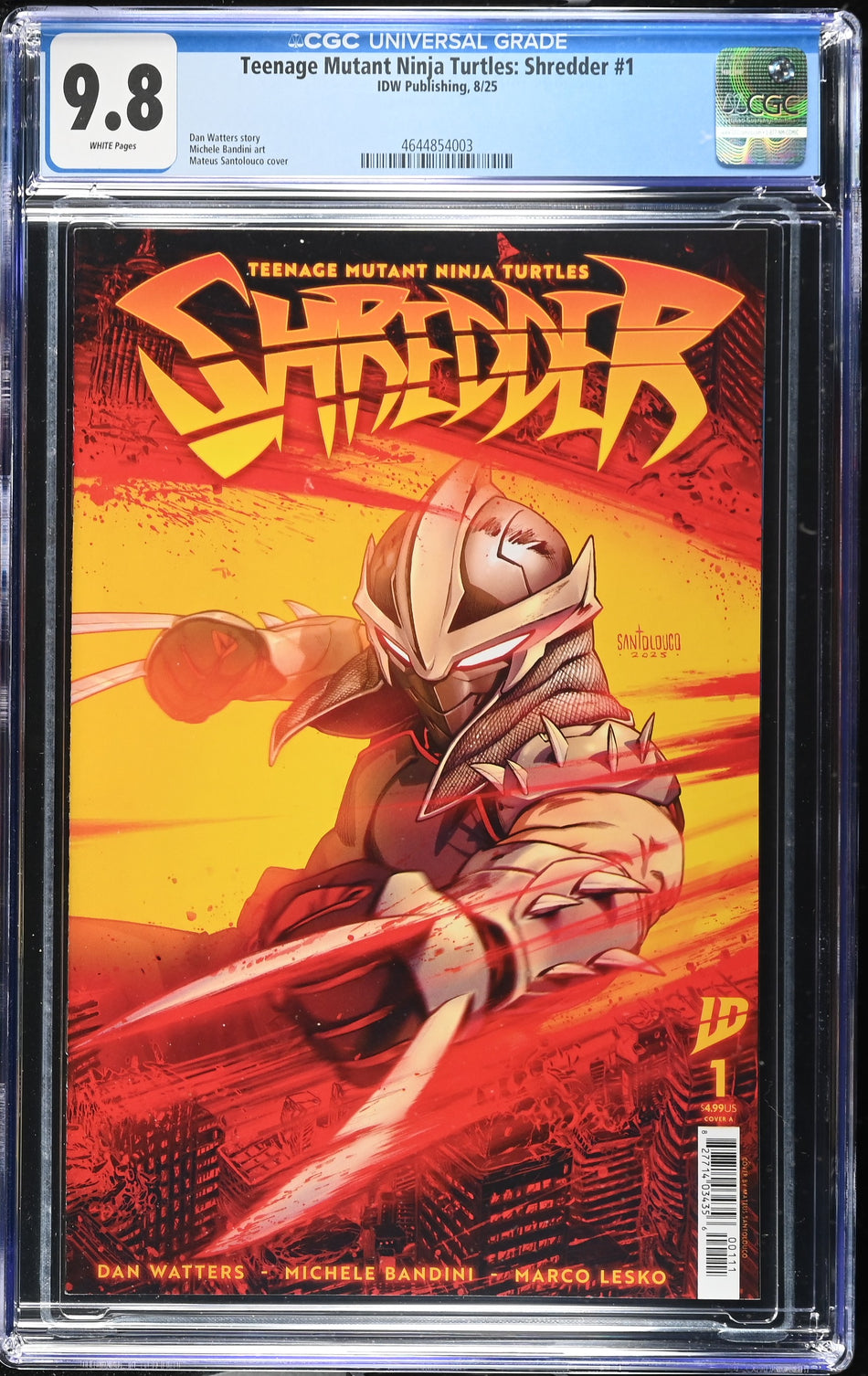 CGC 9.8 Teenage Mutant Ninja Turtles: Shredder #1 CVR A Santolouco