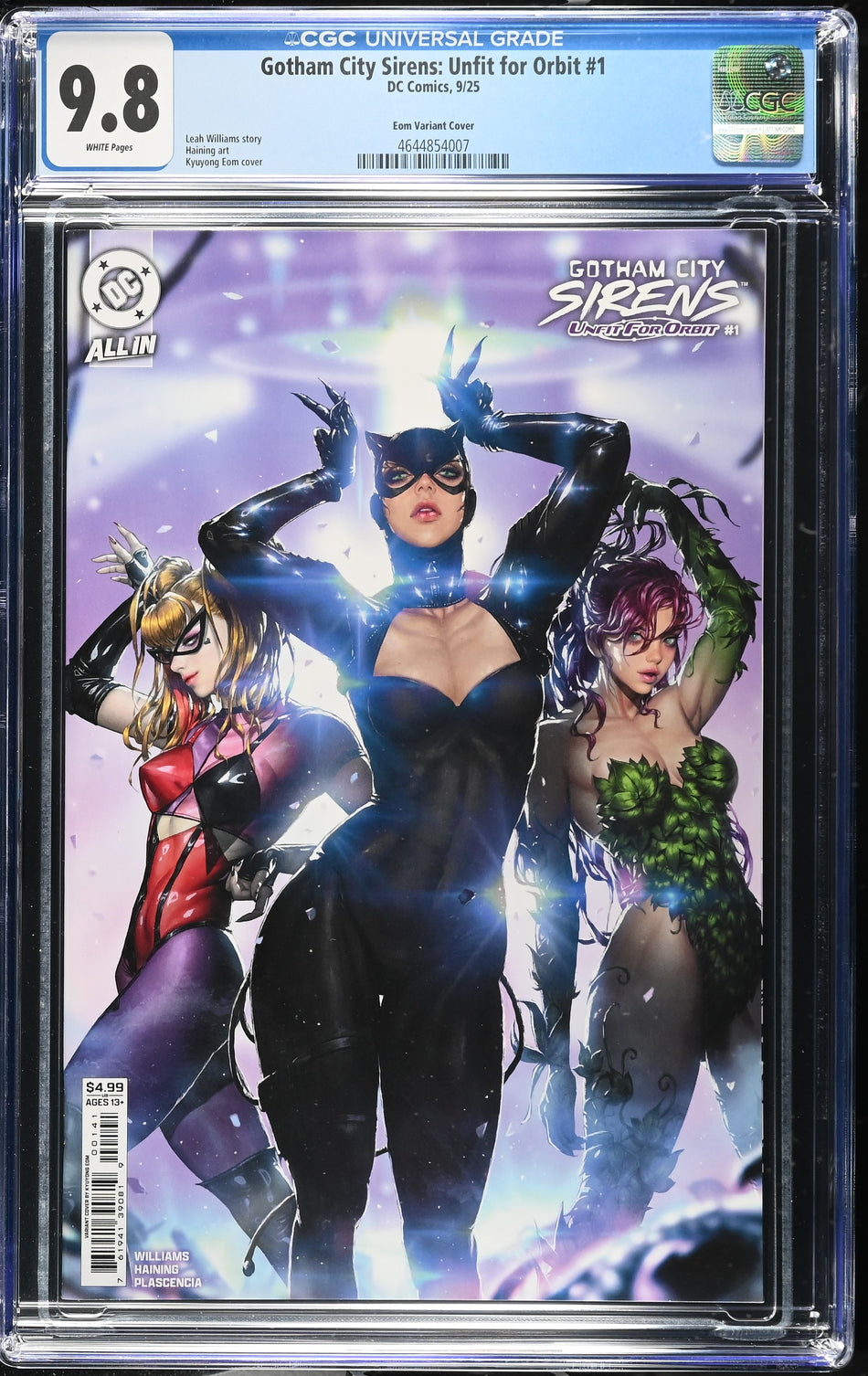 CGC 9.8 Gotham City Sirens Unfit For Orbit #1 (Of 5) CVR C Kyuyong EOM Card Stock Variant