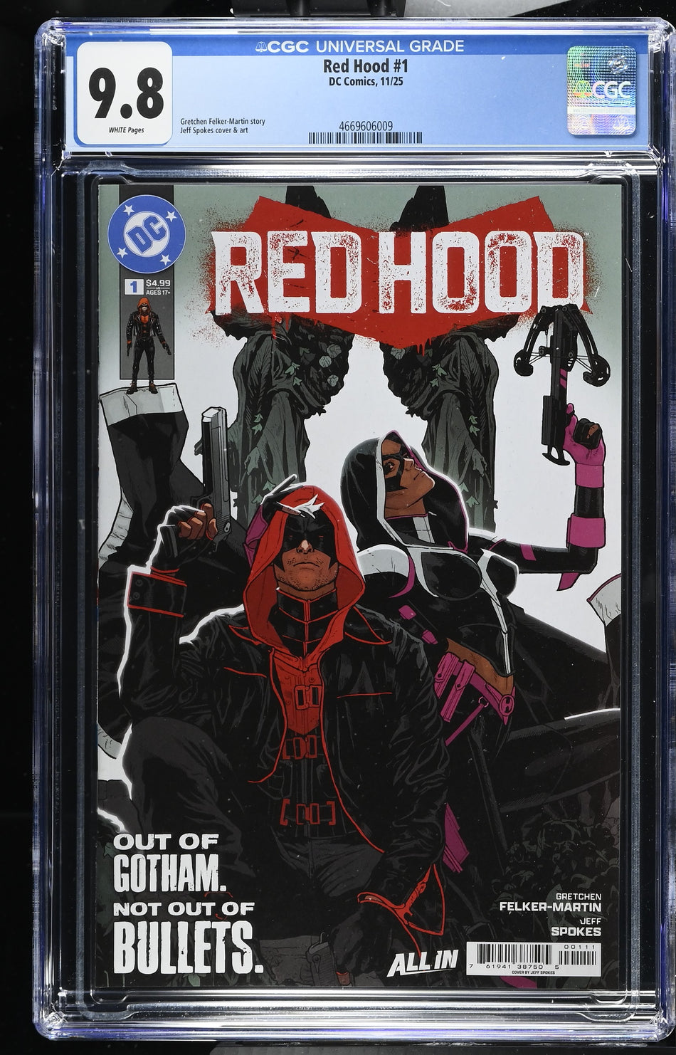 CGC 9.8 Red Hood #1 CVR A Jeff Spokes (MR) CANCELLED