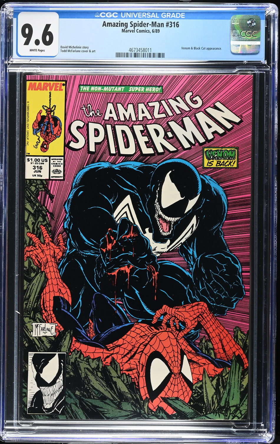 CGC 9.6 Amazing Spider-Man #316 (Venom & Black Cat appearance)