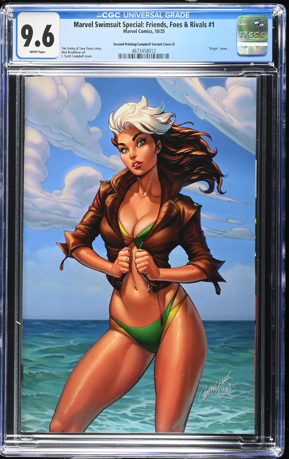 CGC 9.6 Marvel Swimsuit Special: Friends, Foes & Rivals #1 Virgin J. Scott Campbell Exclusive Cover D Rogue 2nd Second Print