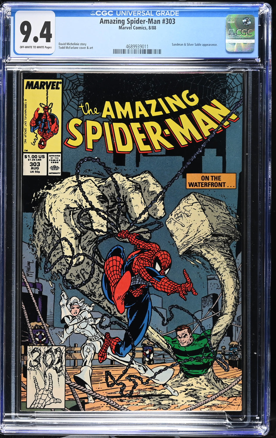 CGC 9.4 Amazing Spider-Man #303 (Sandman & Silver Sable appearance)
