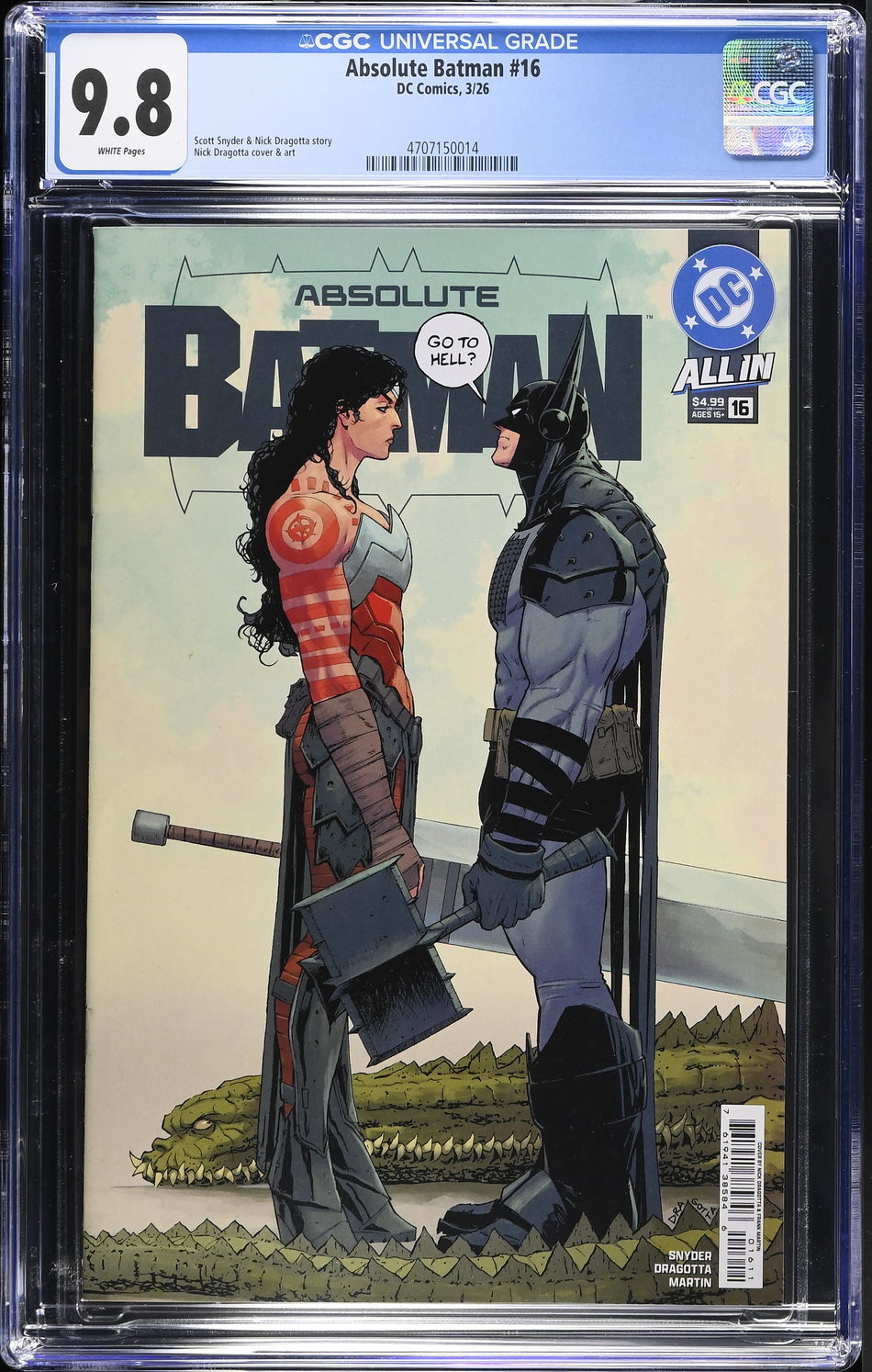 CGC 9.8 Absolute Batman #16 Nick Dragotta