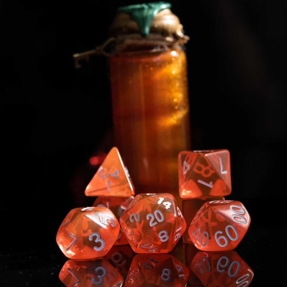 Potion of Fire Breath Acrylic Dice Set