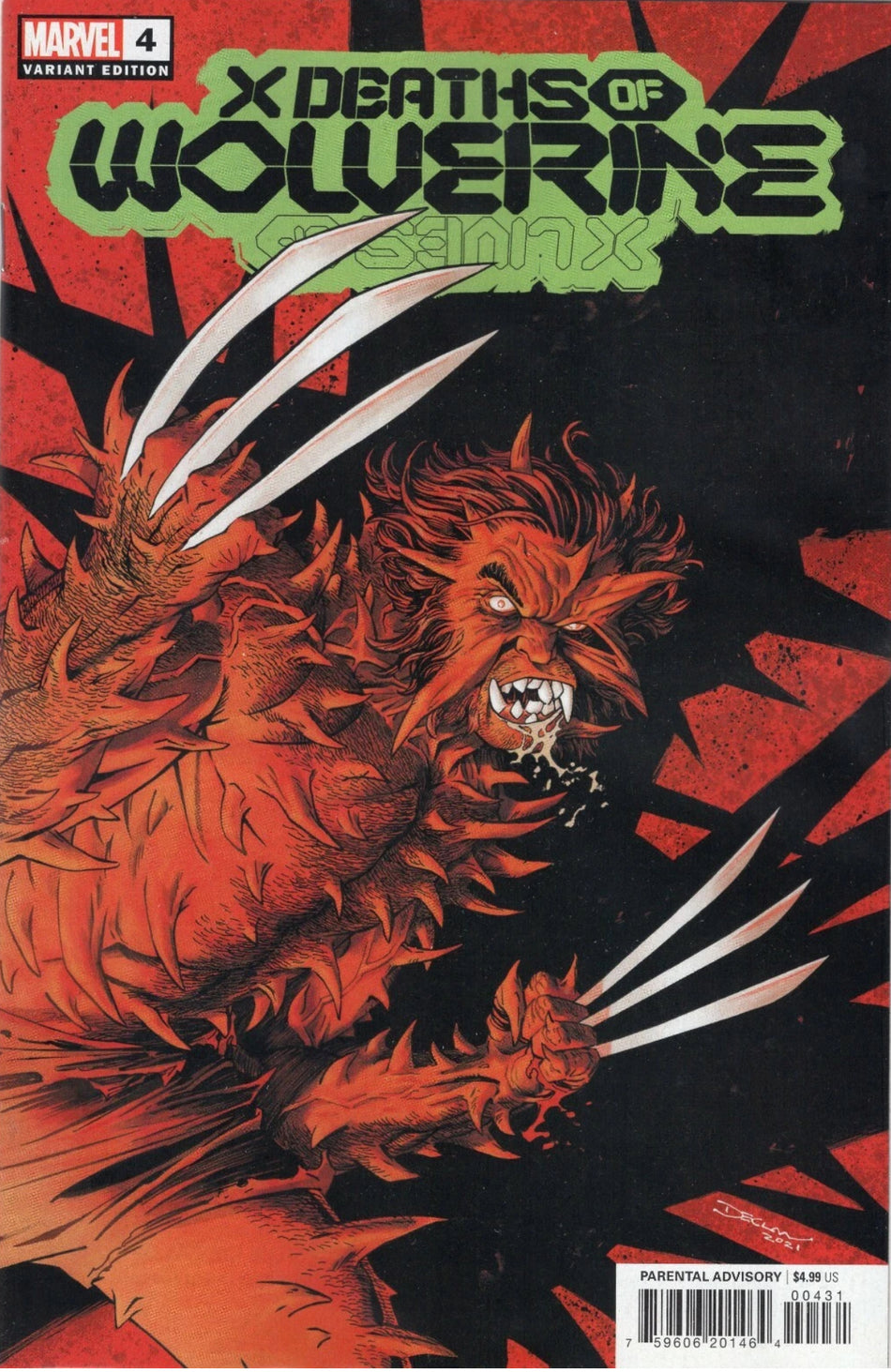 X Deaths Of Wolverine #4 (Of 5) Shalvey Omega Spoiler Variant