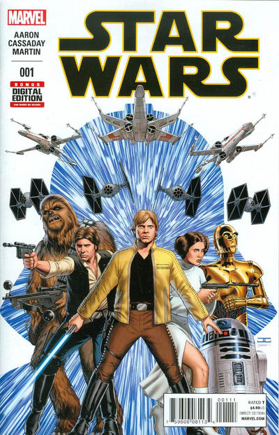 Star Wars 2015 #1 John Cassaday Cover - 9.4 - $9.99