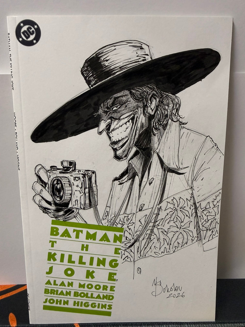 #3 CHARITY AUCTION - Comic Sketch Cover, Batman Killing Joke, Joker original cover art, Yevgeny Sokolov-image-1