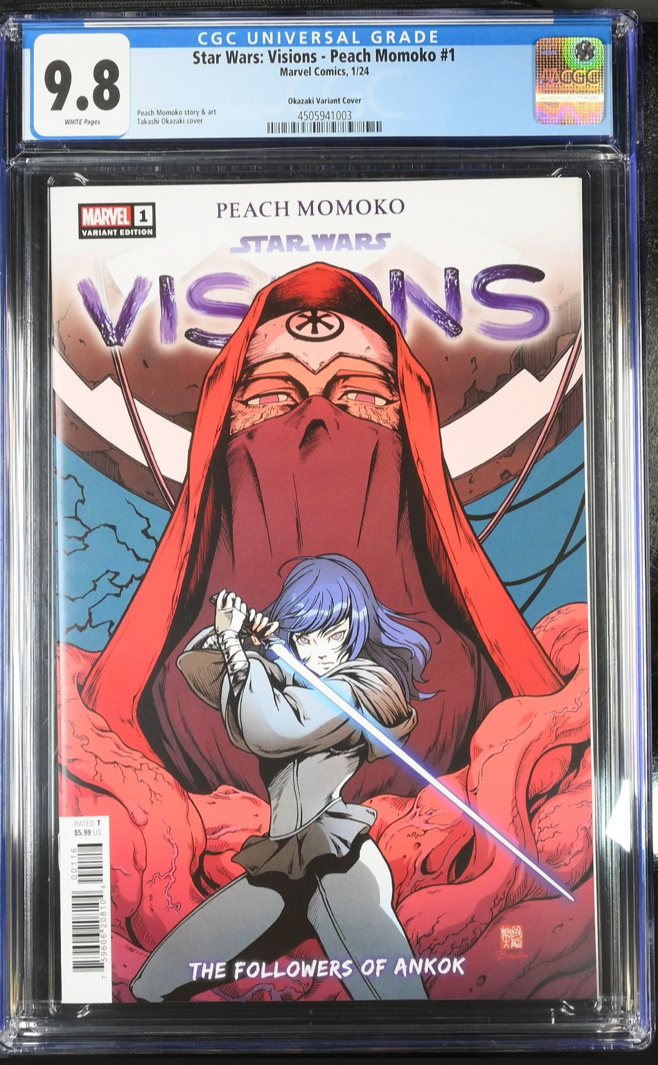 CGC 9.8 Star Wars: Visions - Peach Momoko #1 1:25 Okazaki Ratio Variant