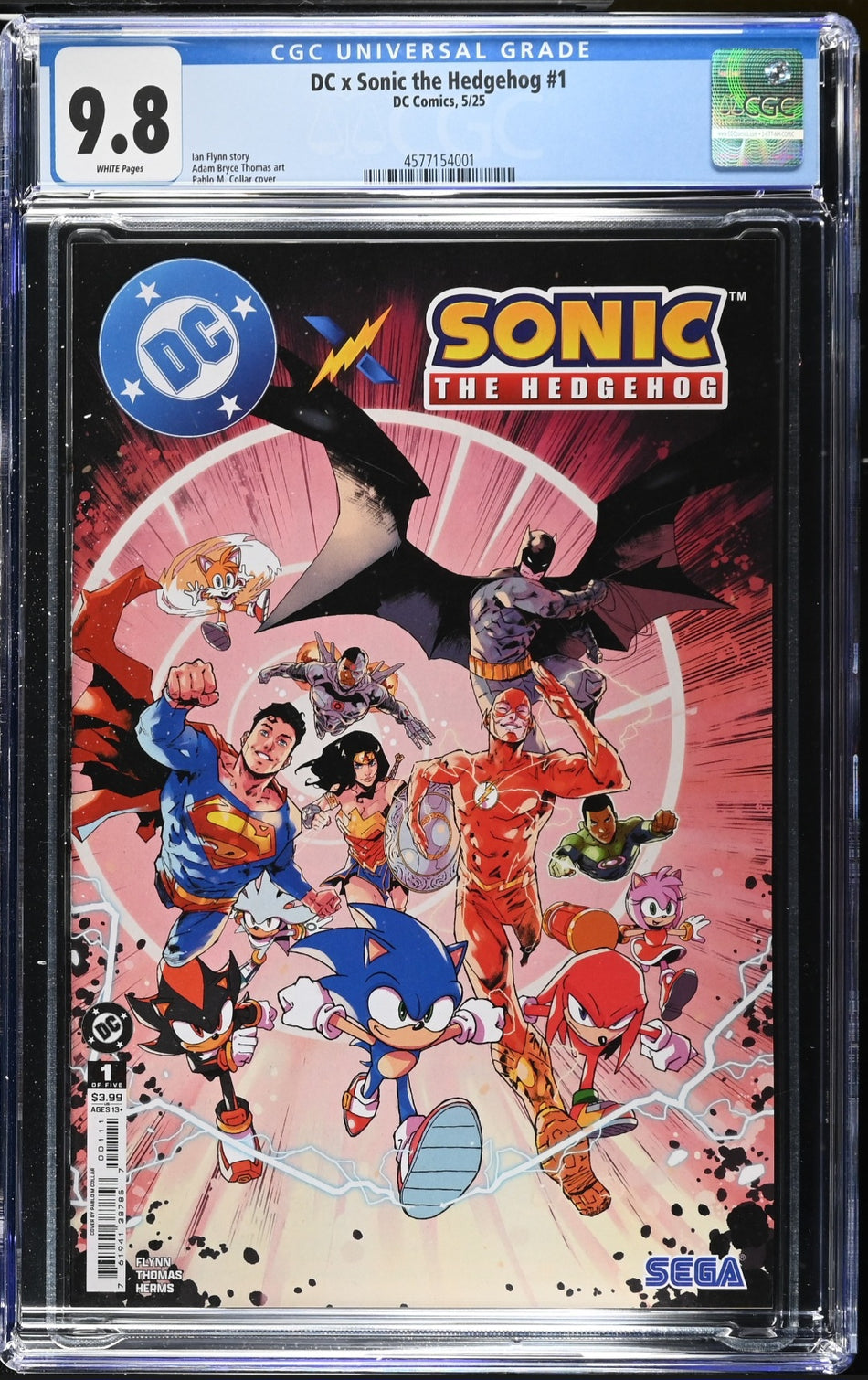 CGC 9.8 DC X Sonic the Hedgehog #1 (Of 5) CVR A Pablo M Collar