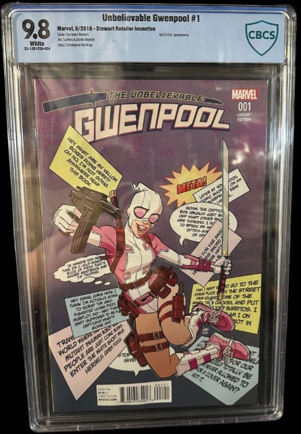 Unbelievable Gwenpool V1 (2016) #1 CBCS 9.8 Near Mint/Mint (1st Appearance & "Death" of Cecil)