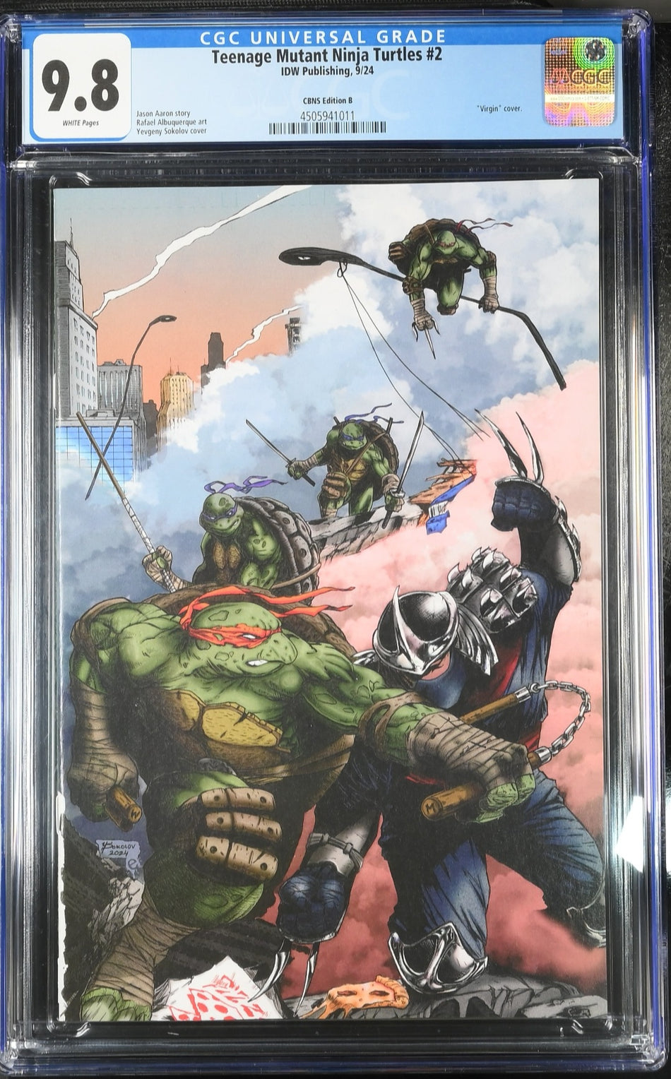 CGC 9.8 Teenage Mutant Ninja Turtles #2 Yevgeny Sokolov Exclusive [Limited to 500]