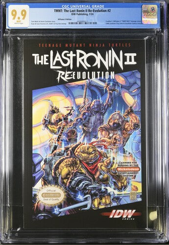 Teenage Mutant Ninja Turtles (TMNT) Last Ronin II Re-Evolution #2 CGC 9.9 Freddie Williams II NES Homage Exclusive (Limited to 1200)