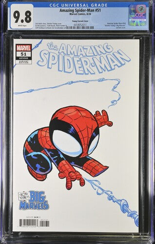 CGC 9.8 Amazing Spider-Man #51 Skottie Young's Big Marvel Variant - CRACK IN SLAB