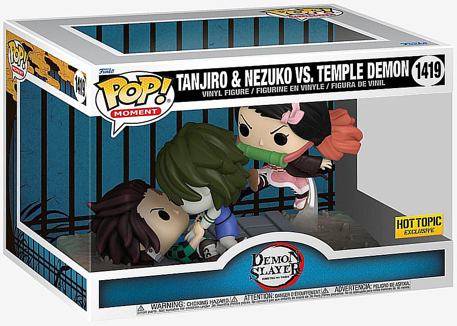 Funko Pop! Animation Tanjiro & Nezuko Vs. Temple Demon #1419 Vinyl Figure Hot Topic Excl