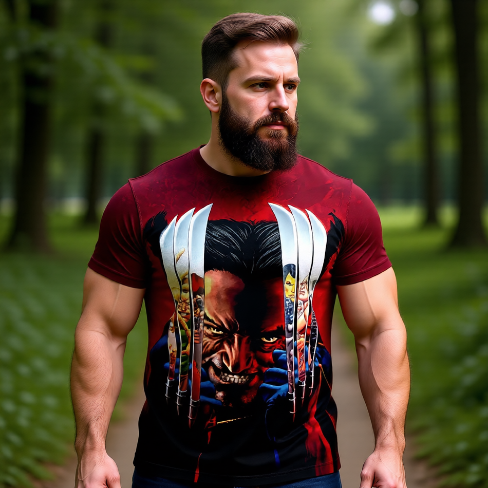 HOUSE OF M: MASTERS OF EVIL 2 ALL OVER PRINT SHIRT AND TANK TOP - WOLVERINE