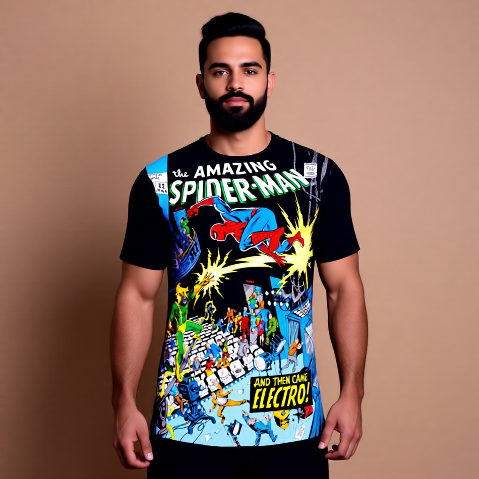 AMAZING SPIDERMAN 82 OVER PRINT SHIRT AND TANK TOP- ELECTRO