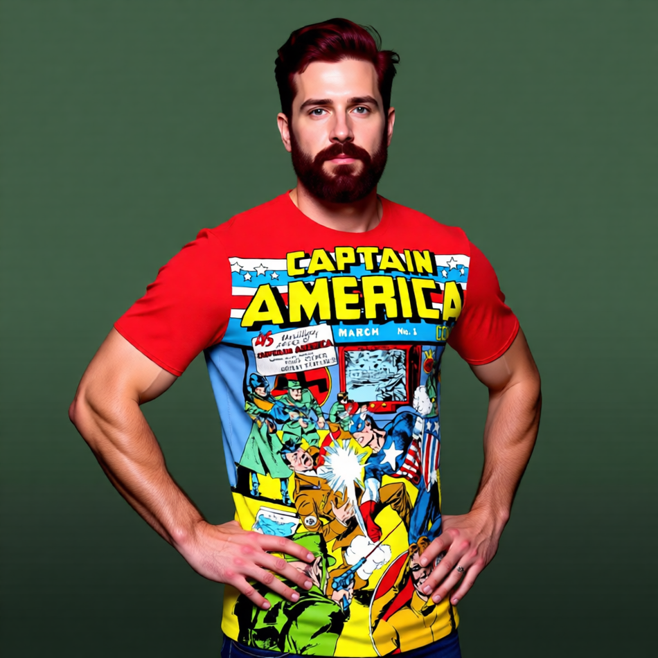 CAPTAIN AMERICA COMICS 1 OVER PRINT SHIRT AND TANK TOP