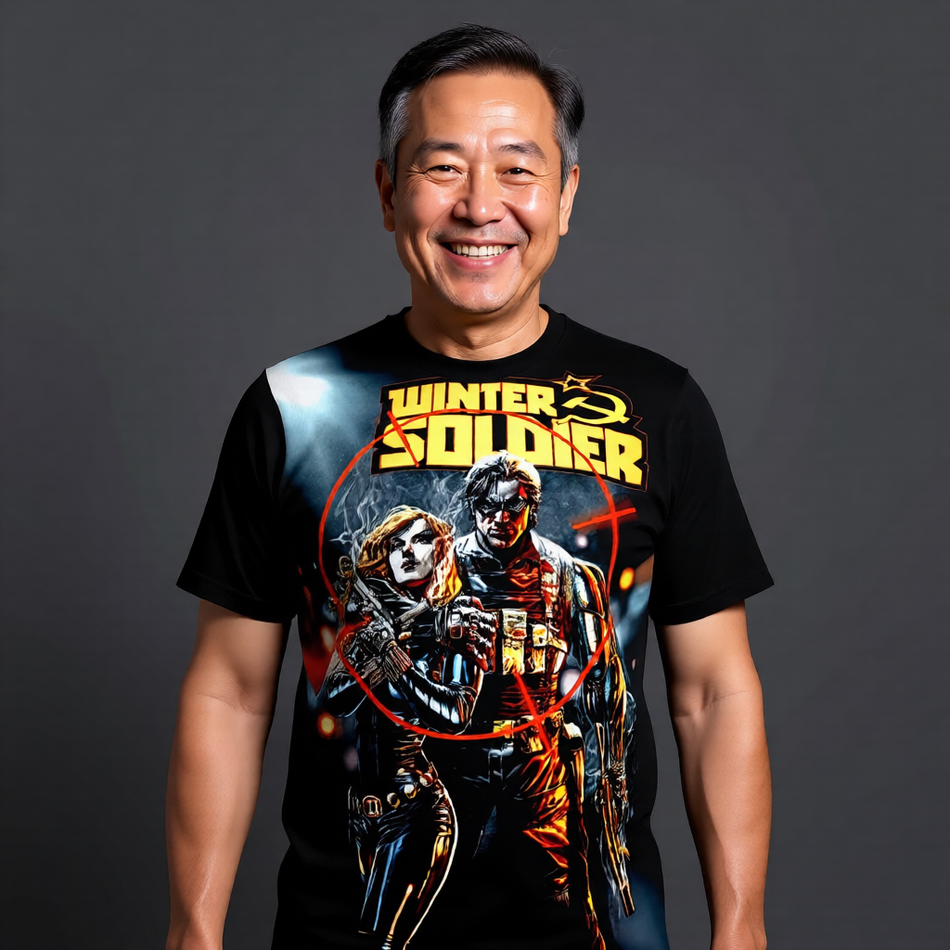 WINTER SOLDIER 2 ALL OVER PRINT SHIRT AND TANK TOP - BLACK WIDOW
