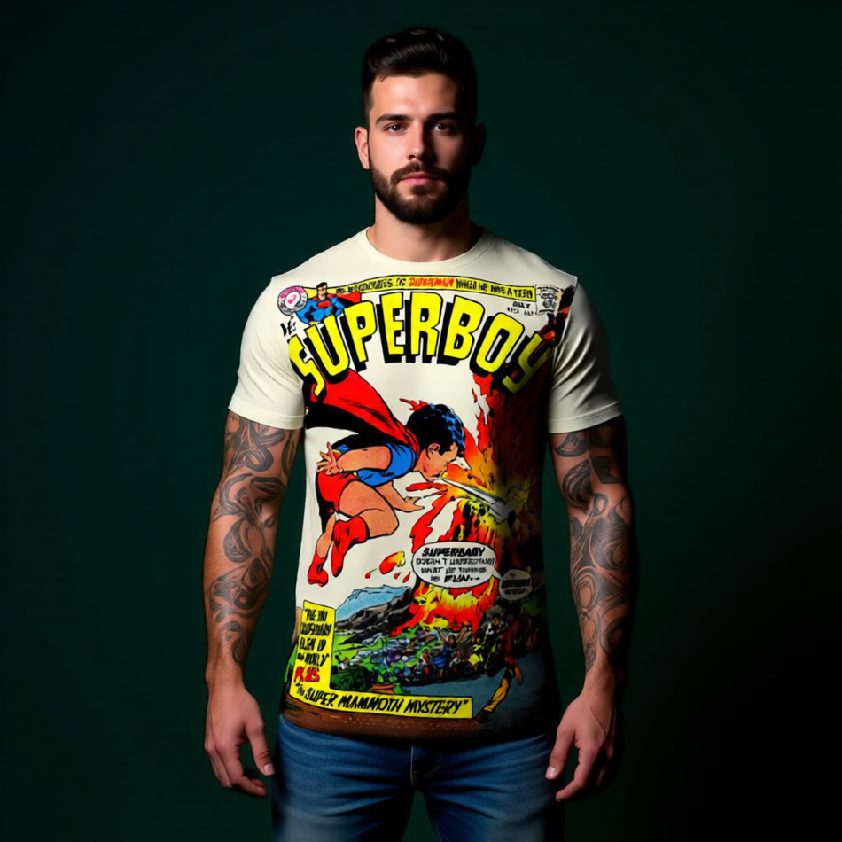 SUPERBOY 167 ALL OVER PRINT SHIRT AND TANK TOP - NEAL ADAMS ART