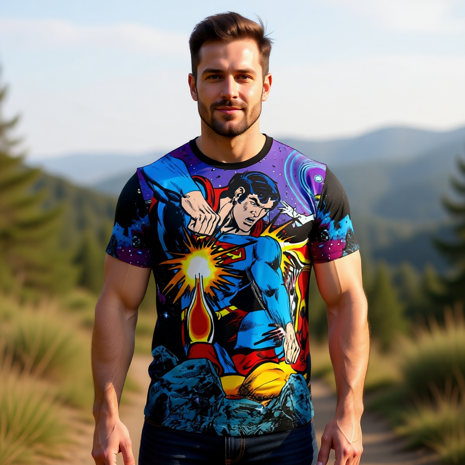 SUPERBOY 222 PIN UP ALL OVER PRINT SHIRT AND TANK TOP - SUPERBOY