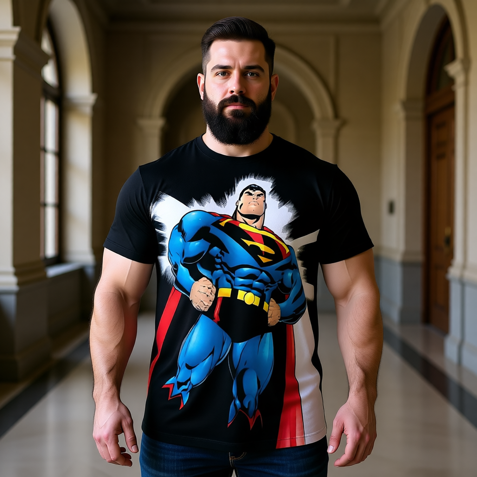 SUPERMAN 168 PINUP ALL OVER PRINT SHIRT AND TANK TOP - ED MCGUINESS ART