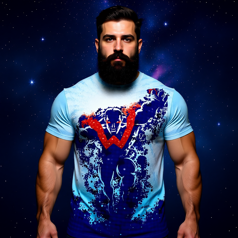 WONDER MAN PINUP ALL OVER PRINT SHIRT AND TANK TOP - GEORGE PEREZ ART