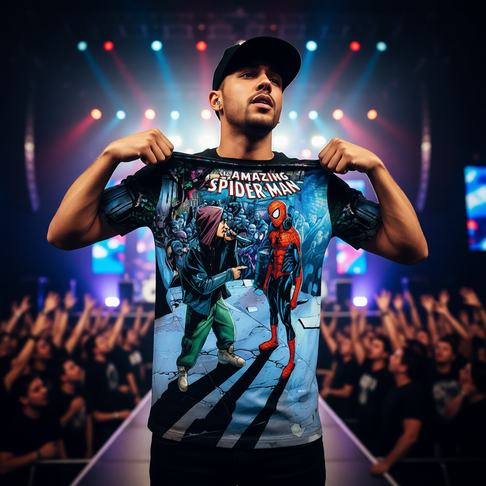 AMAZING SPIDERMAN 895 ALL OVER PRINT SHIRT AND TANK TOP - EMINEM