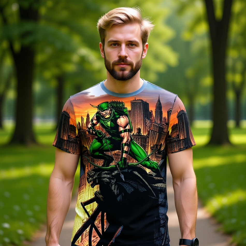 GREEN ARROW GO ALL OVER PRINT SHIRT AND TANK TOP
