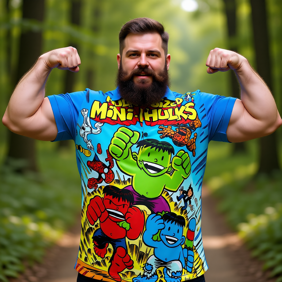 HULK SIZED MINI HULKS ALL OVER PRINT SHIRT AND TANK TOP