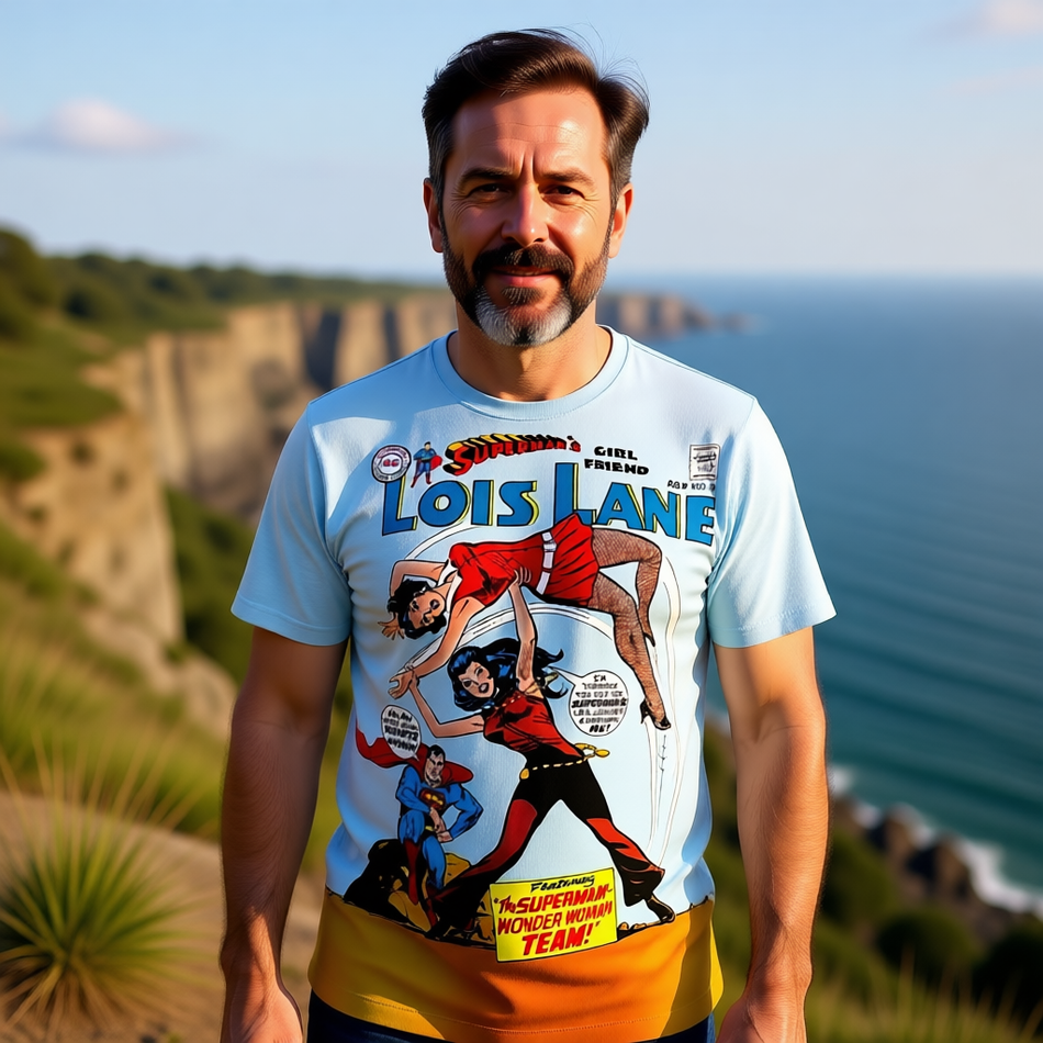 LOIS LANE 93 All Over Print Shirt & Tank Top  with WONDER WOMAN AND SUPERMAN