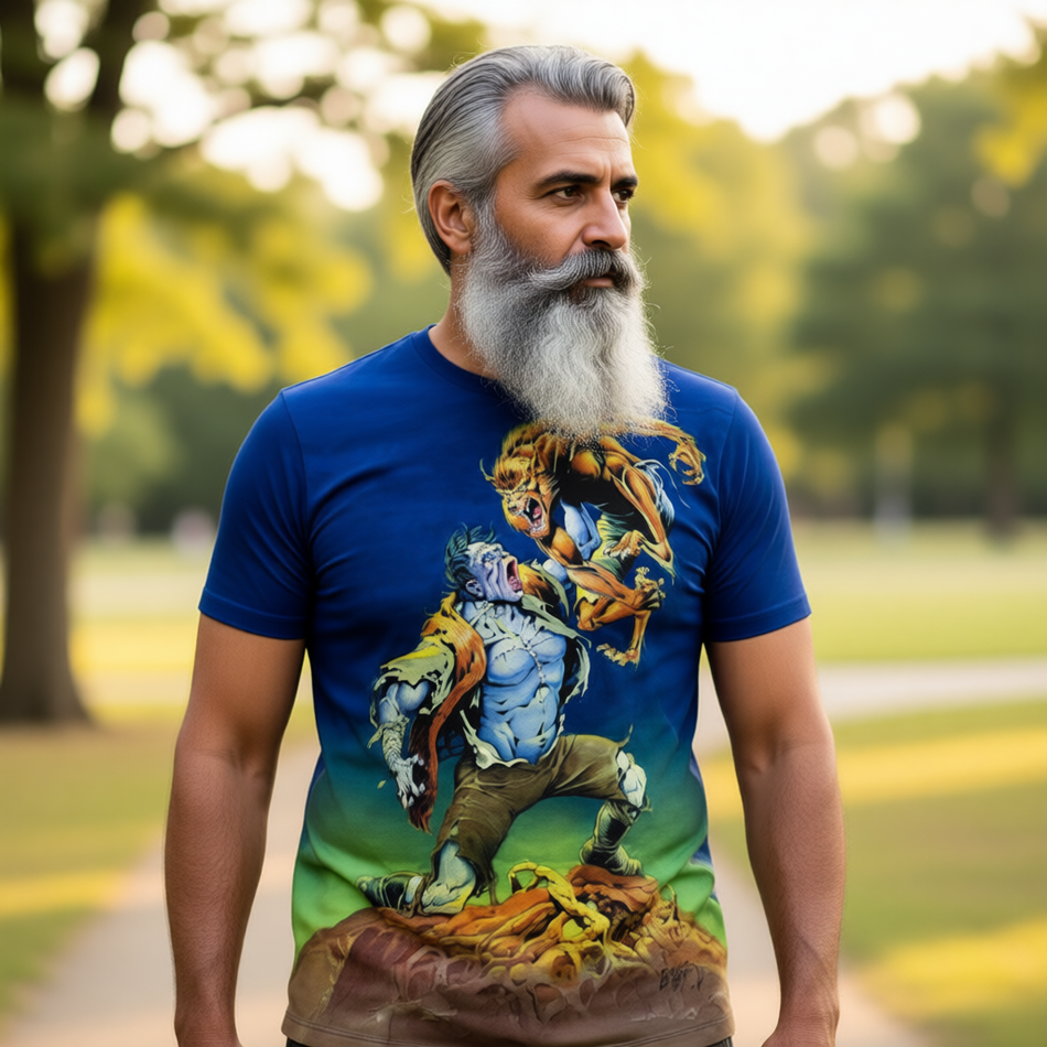 FRANKENSTEIN VS WEREWOLF All Over Print Shirt & Tank Top  - PLOOG ART