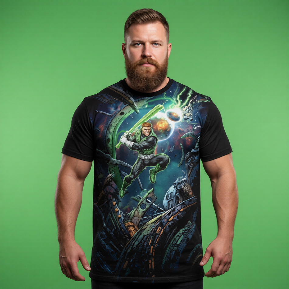 GUY GARDNER GO All Over Print Shirt & Tank Top - ORIGINAL ART BY EKA