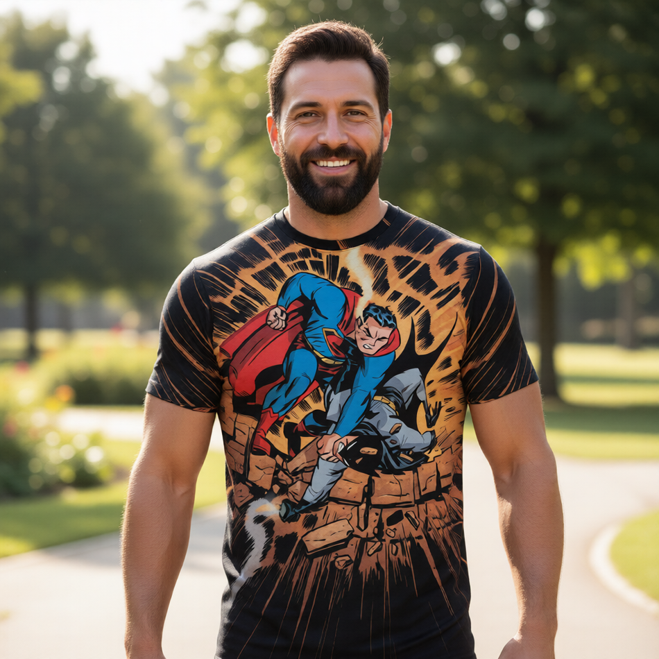 SUPERMAN VS BATMAN - NEW FRONTIER All Over Print Shirt & Tank Top - DARWYN COOKE ART