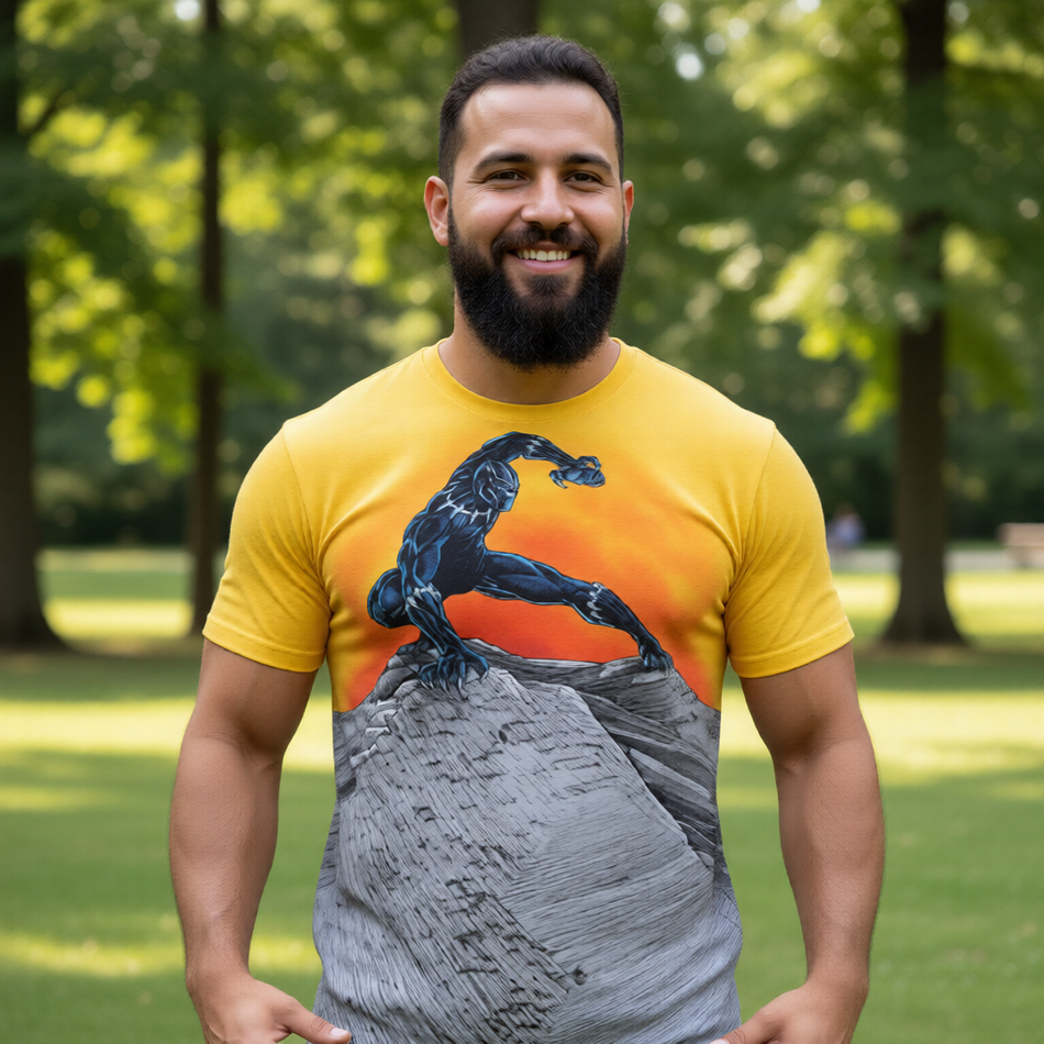 BLACK PANTHER PIN UP All Over Print Shirt & Tank Top -Seba Guidobono ART