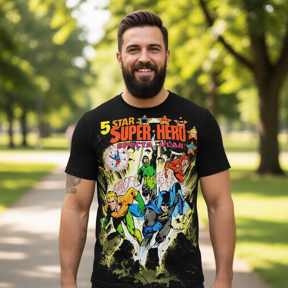 5 STAR SUPERHERO SPECTACTULAR All Over Print Shirt & Tank Top