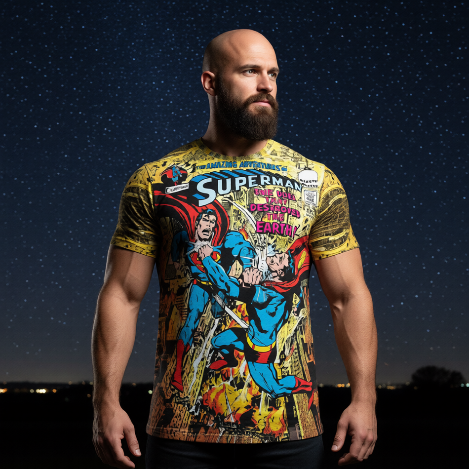 SUPERMAN 242 All Over Print Shirt & Tank Topp