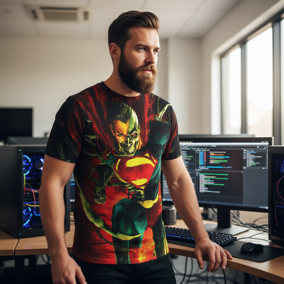 ACTION 1055 All Over Print Shirt & Tank Top - CYBER SUPERMAN